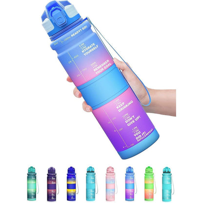 Auslaufsichere Trinkflasche 500ml Motivierende Wasserflasche