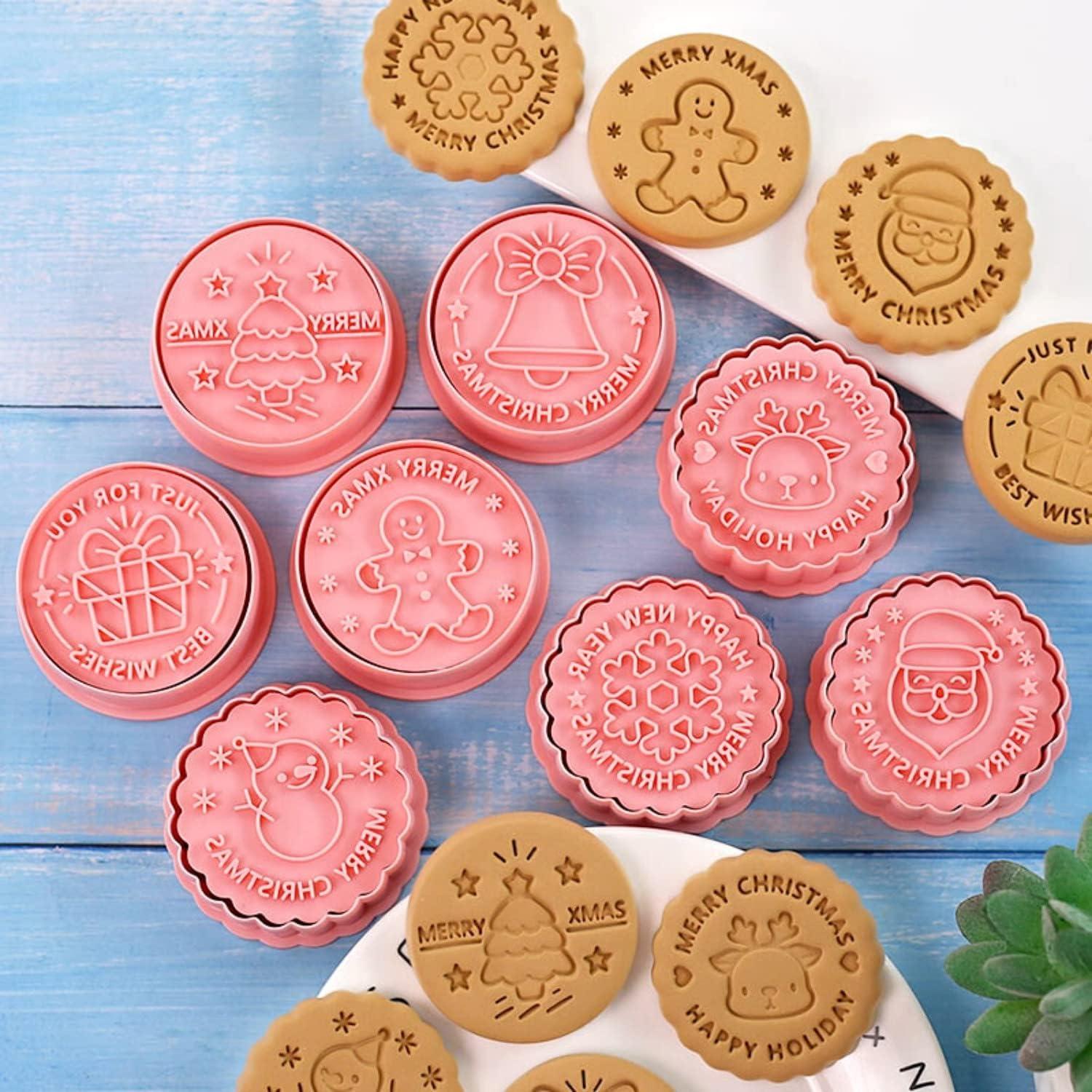 Weihnachts-Ausstecher und Stempel Set - 8-teilig aus