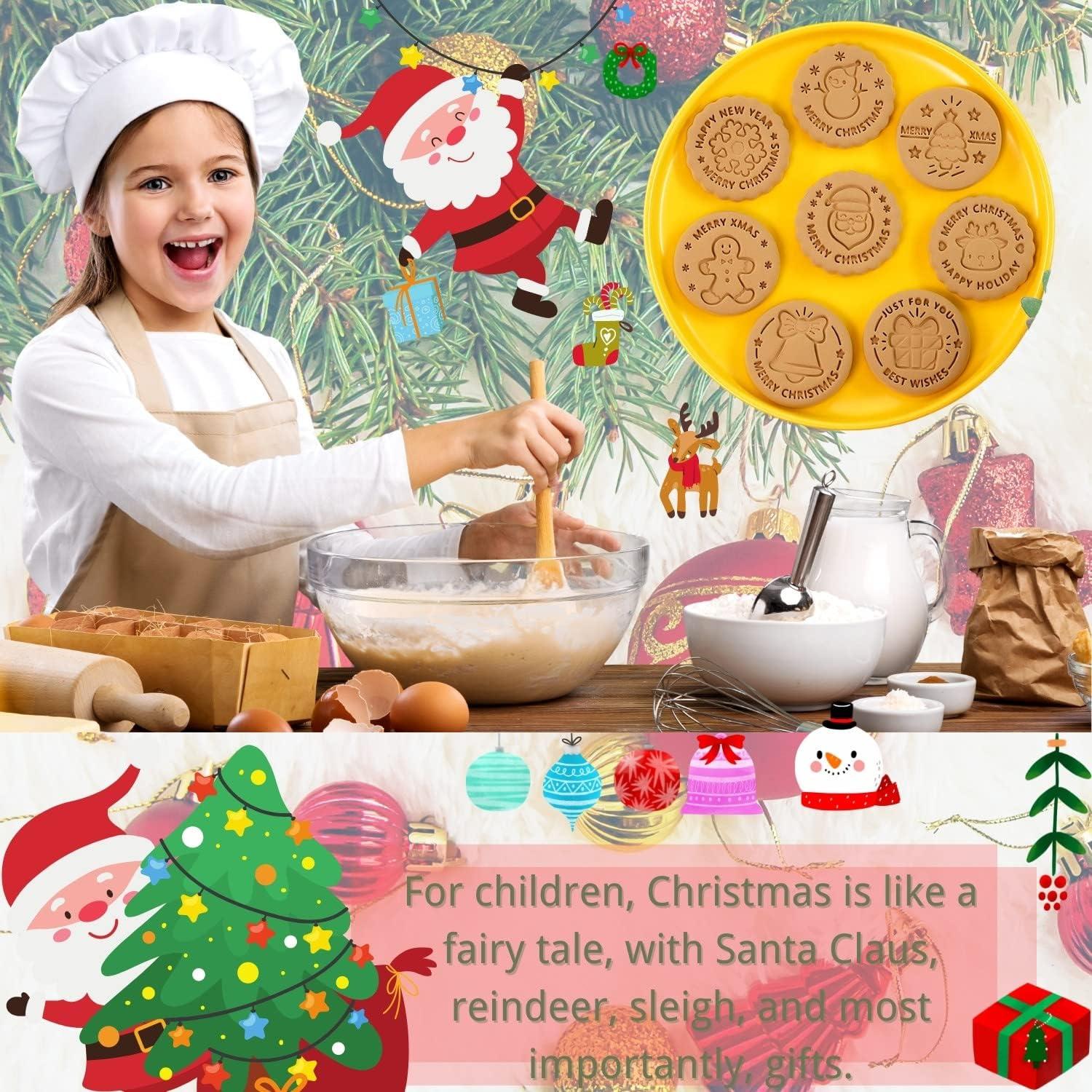 Weihnachts-Ausstecher Set 8 Stück Plastik Backformen Weihnachtsbackwerkzeug