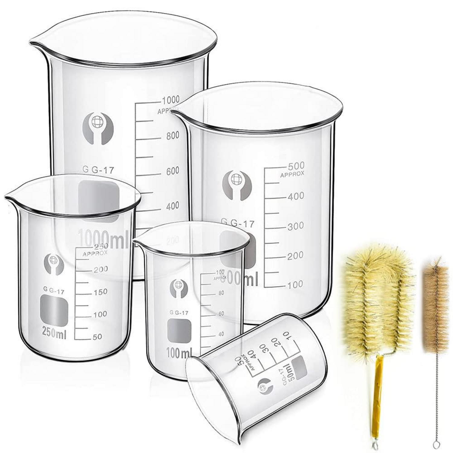 Borosilikatglas Bechergläser Set mit Graduierung 1000ml 500ml 250ml