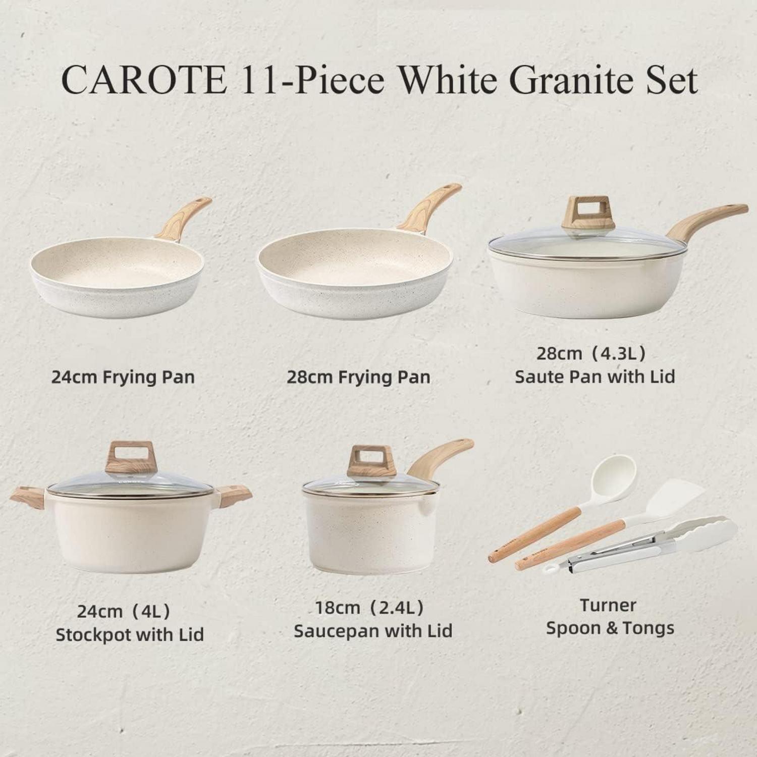 CAROTE Topfset 11-teilig, Antihaft-Beschichtung, Induktion