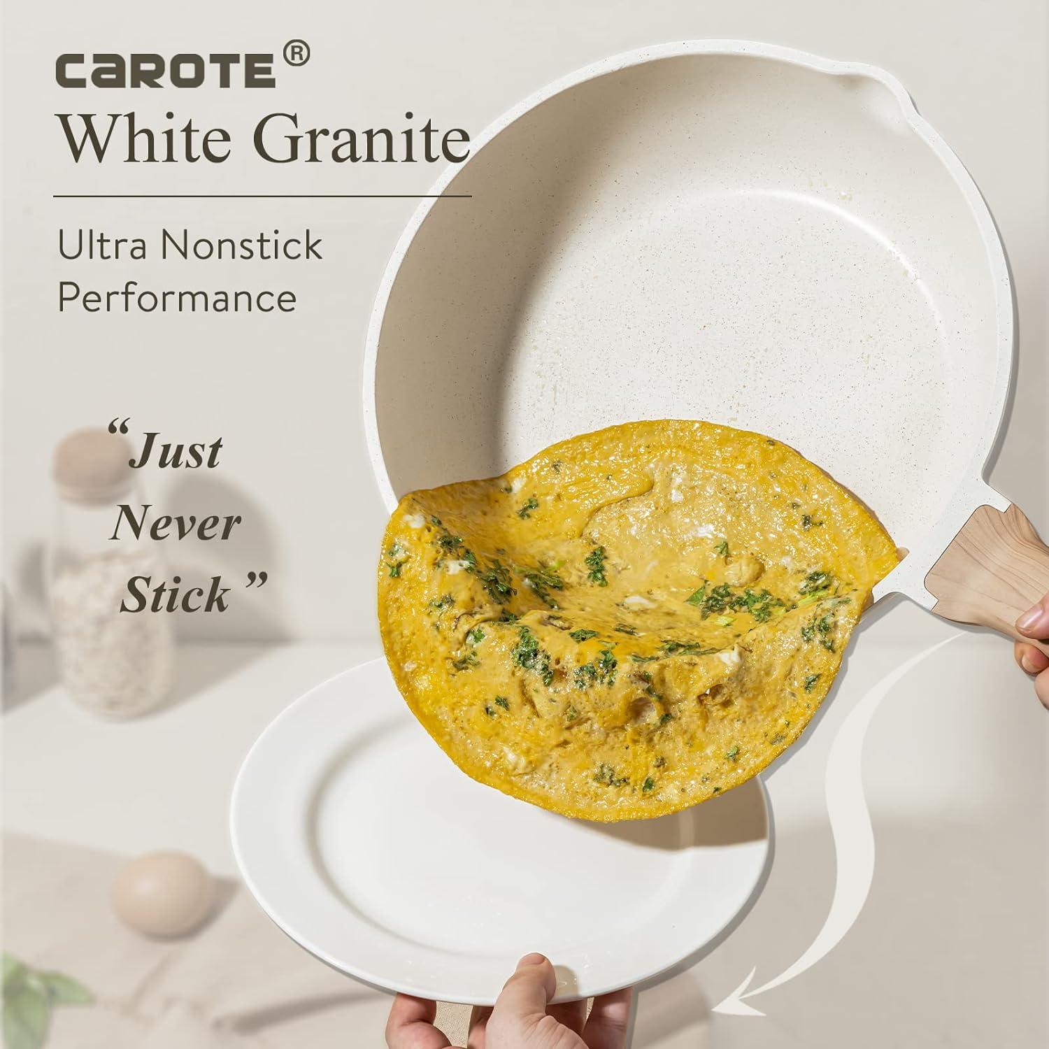 CAROTE 11-teiliges Pfannenset Antihaft Induktion Bratpfanne Topfset