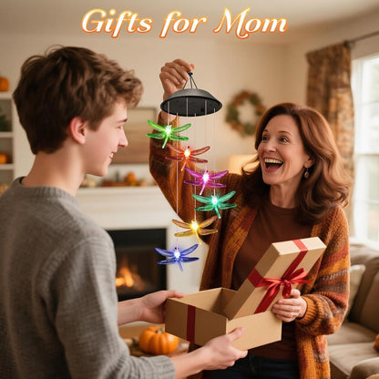 Leuchtende Libelle Windspiele Solar Geschenk Mama Oma