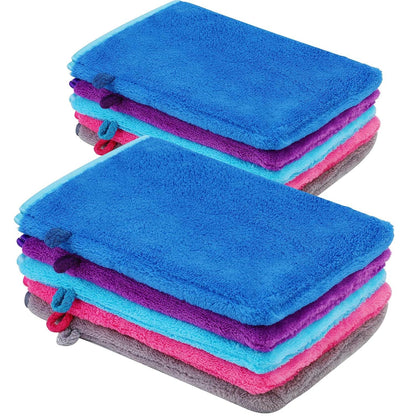 10er Set weiche Mikrofaser Waschhandschuhe für Gesicht und Körper