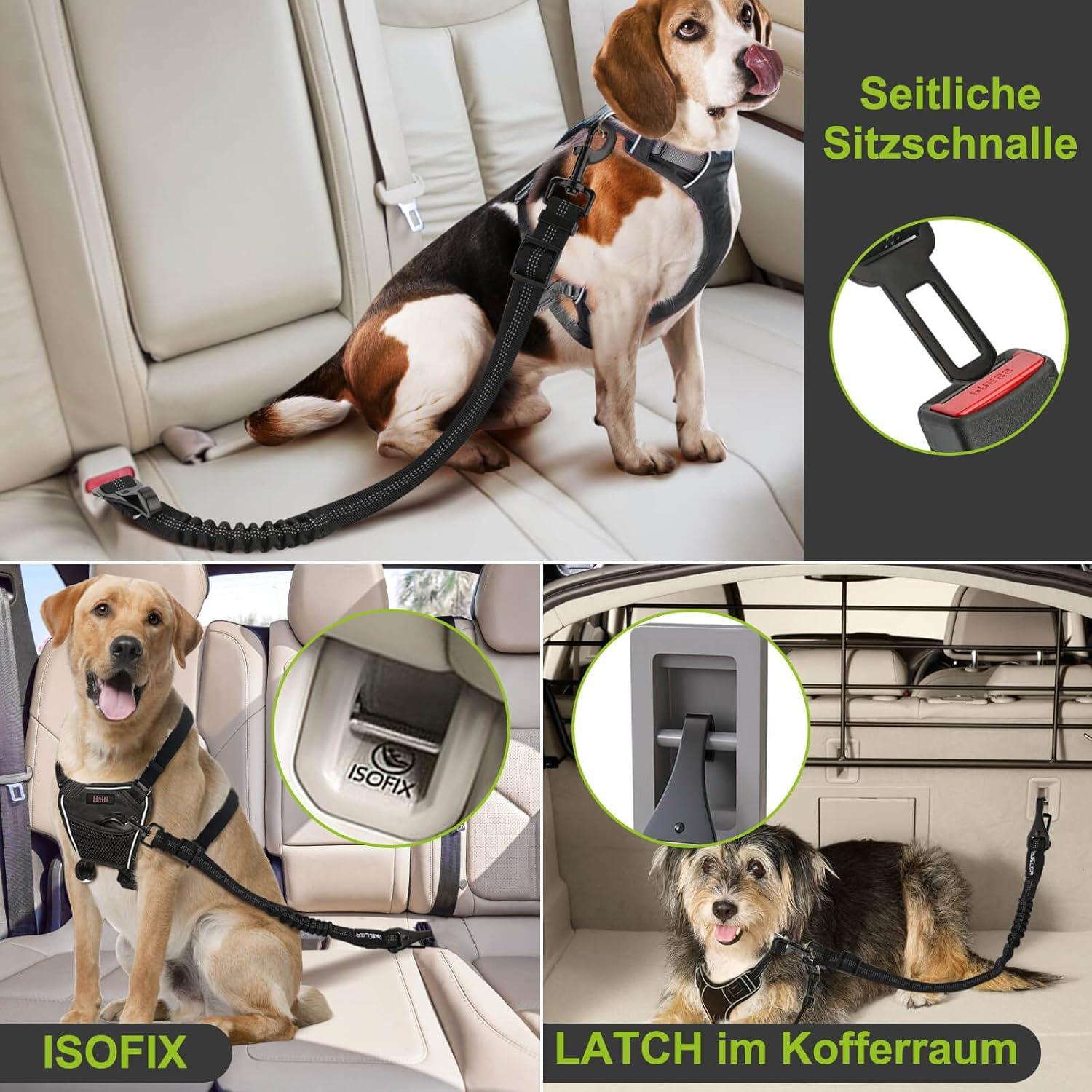 Hundegurt Auto 2er Set Sicherheitsgurt für Kleine Große Hunde