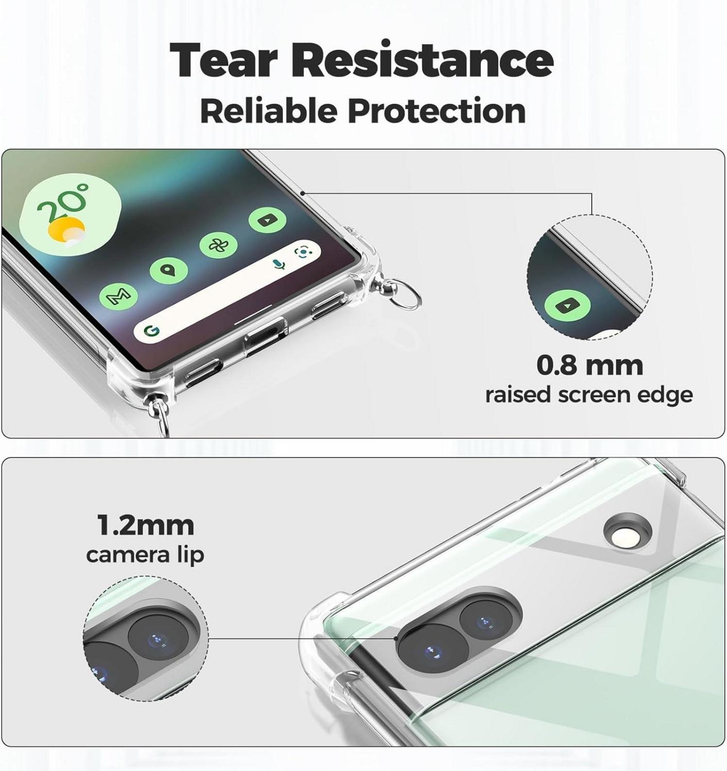 Handykette Google Pixel 6a 6,2 Hülle Band Umhängen TPU stoßfest
