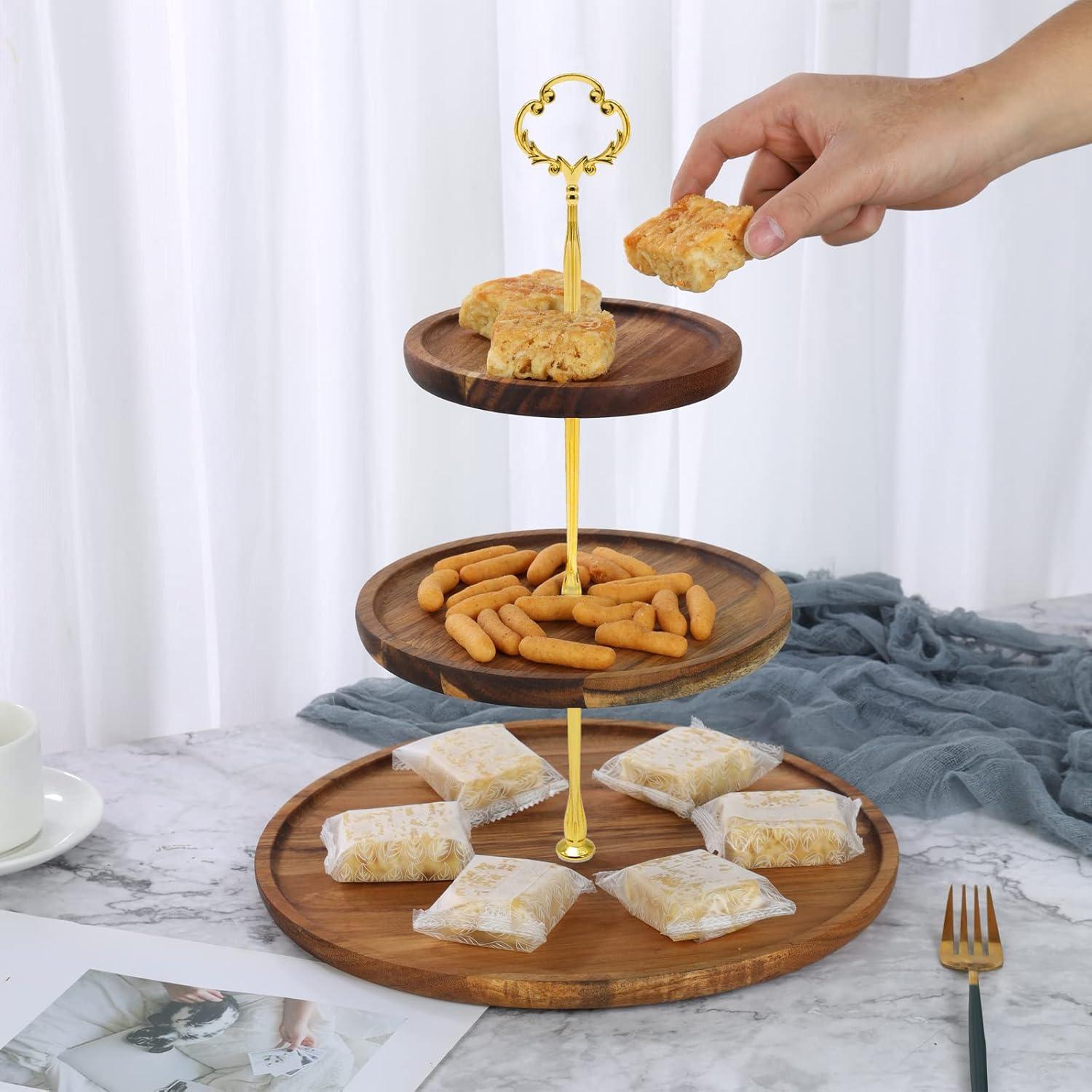 Etagere 6er Set Gold Metall Stangen Tortenständer Kit