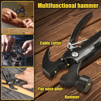 Gadgets für Männer Multitool Camping Zubehör Geschenk Papa Schwarz