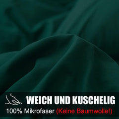 Kissenbezug 40x80 Dunkelgrün 2er Set Mikrofaser bügelfrei