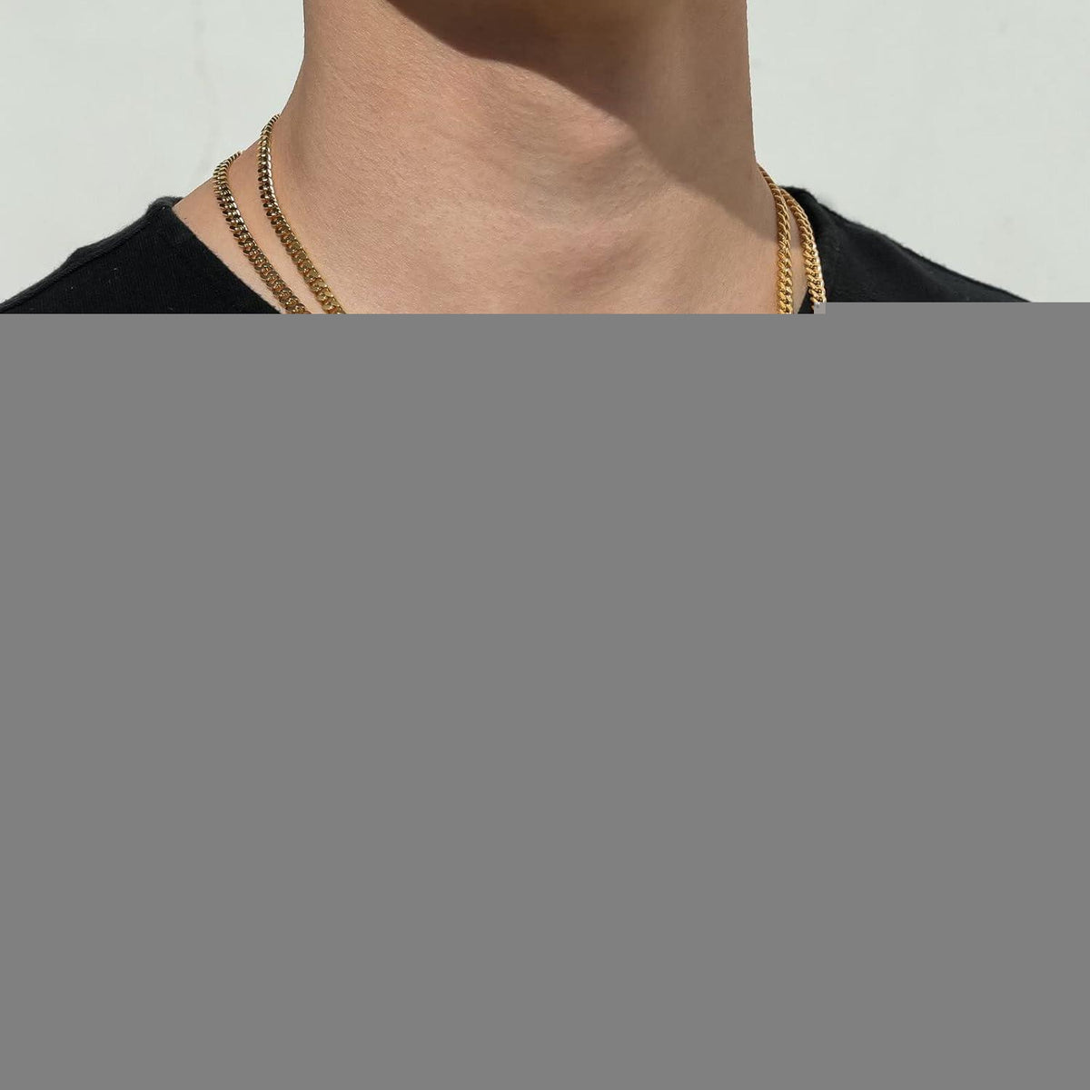 Herren Panzerkette 18K Gold beschichtet Cuban Miami Gliederkette