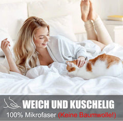 2er Set Kissenbezug 40x80 Weiß Mikrofaser Bügelfrei