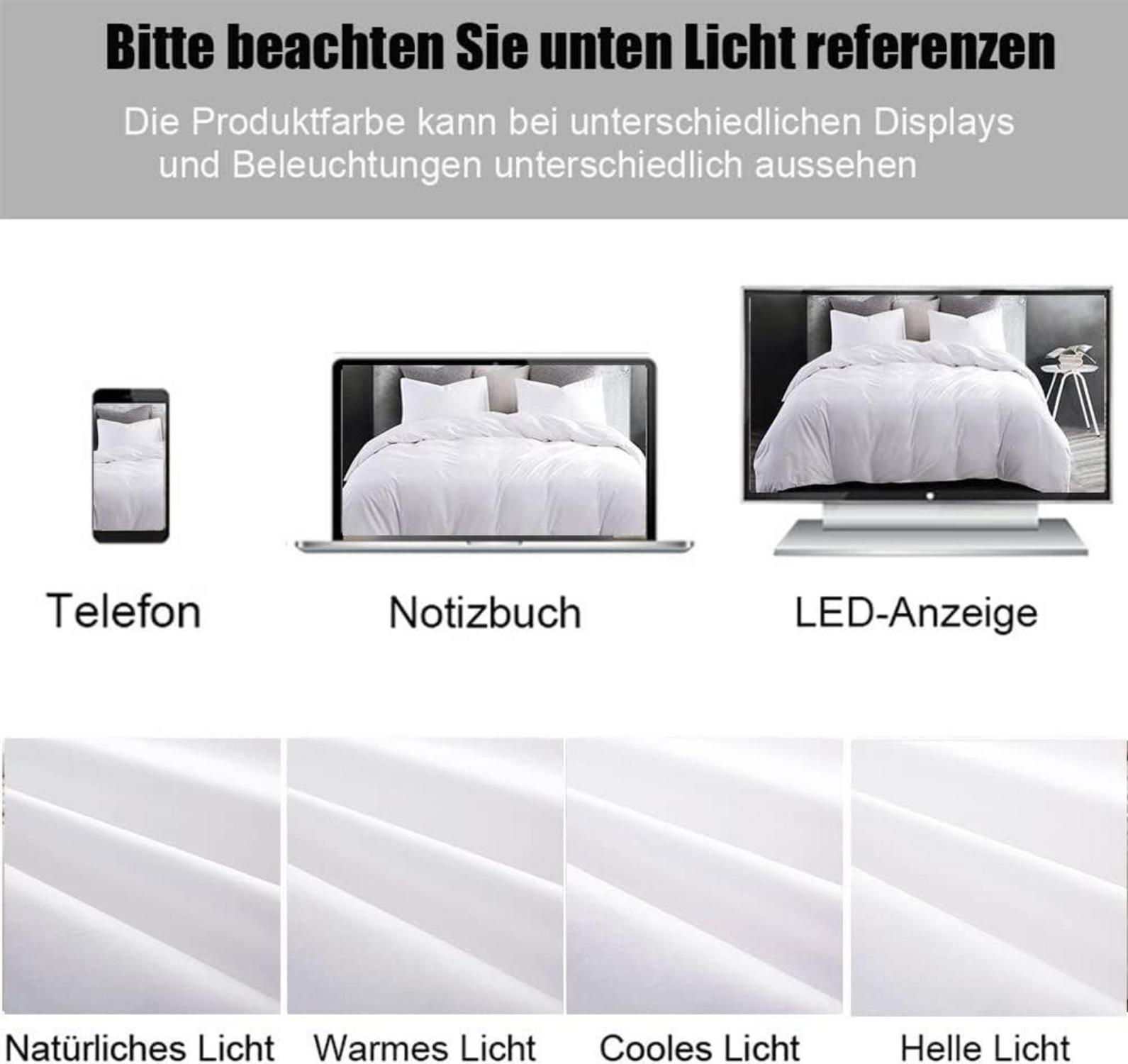 Kissenbezug 40x80 Weiß 2er Set Mikrofaser bügelfrei Reißverschluss