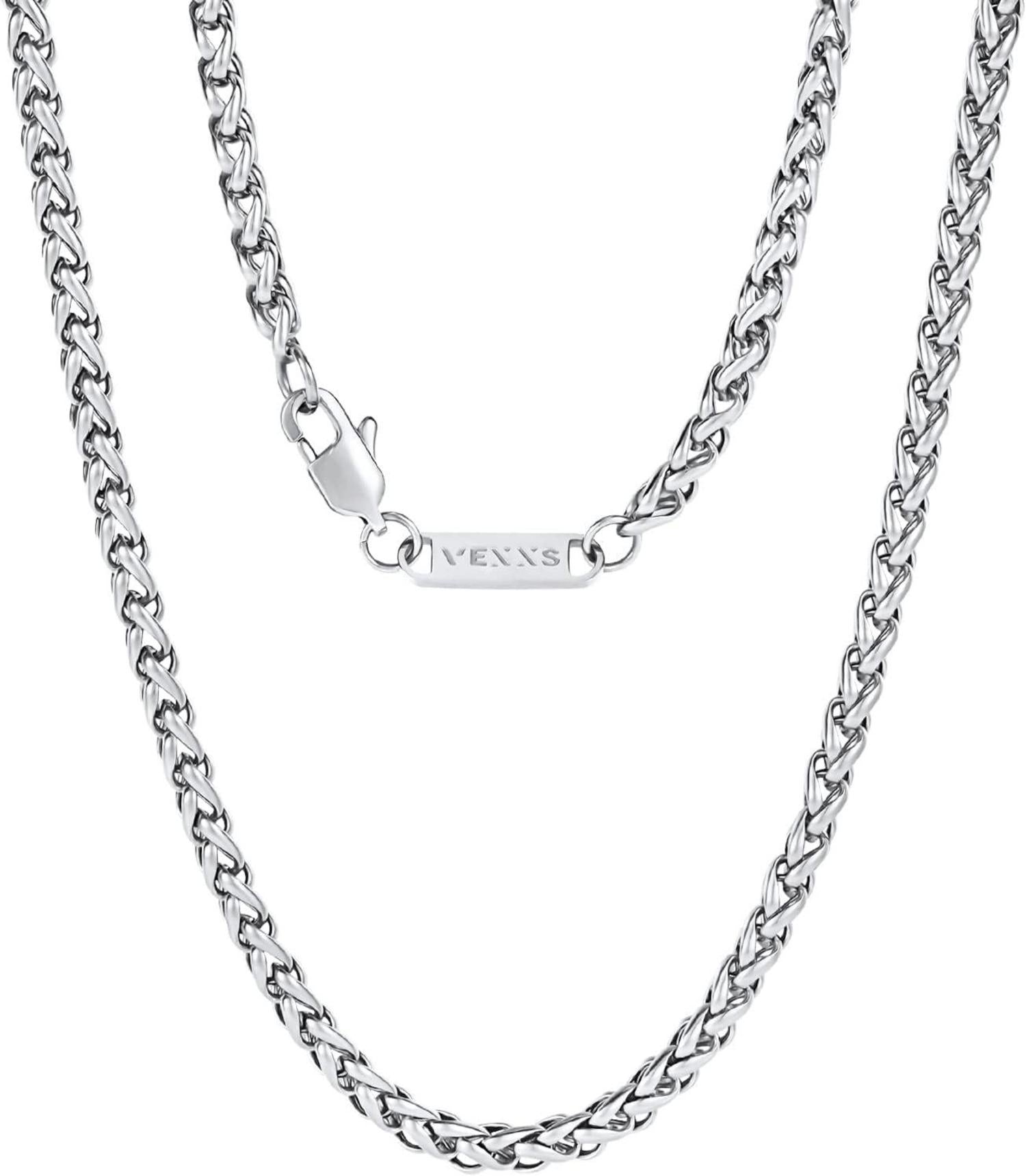 VEXXS Herren Panzerkette 18K Vergoldet Cuban Link Chain 3/4mm