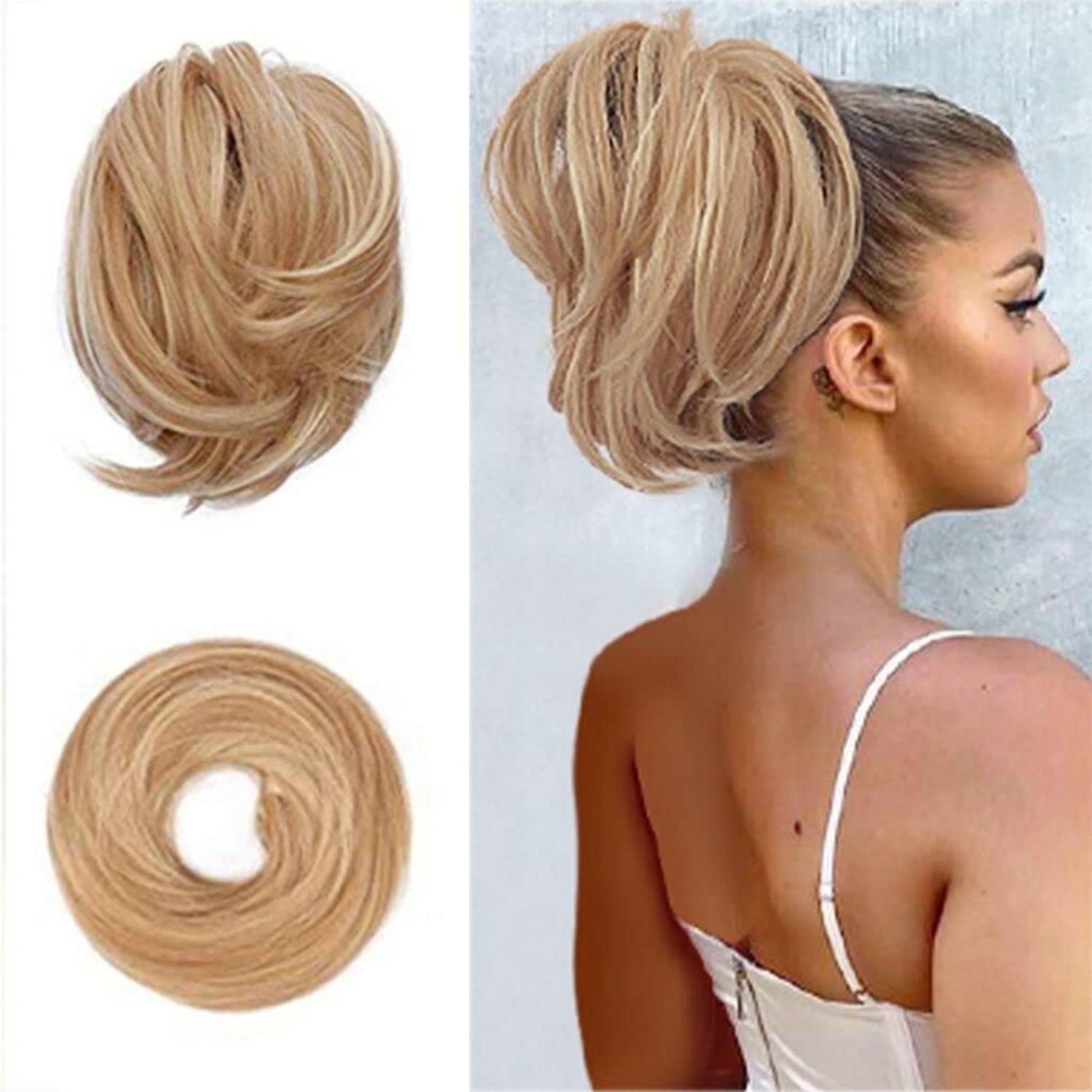 Synthetisches Haarteil für Damen Blond 20cm - Dutt Pferdeschwanz