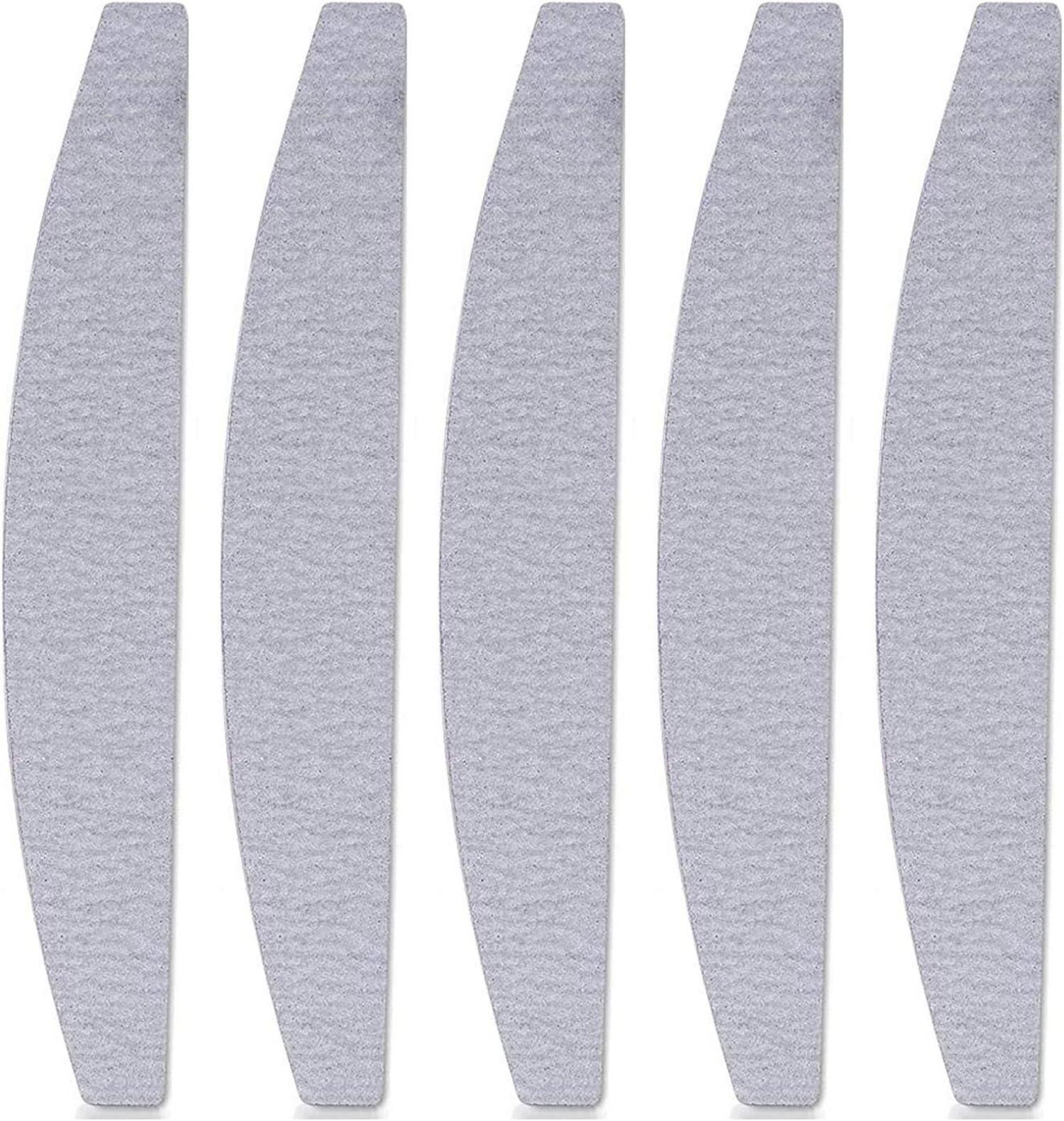 Professionelle Doppelseitige Nagelfeilen 100/180, 5er Set in Grau