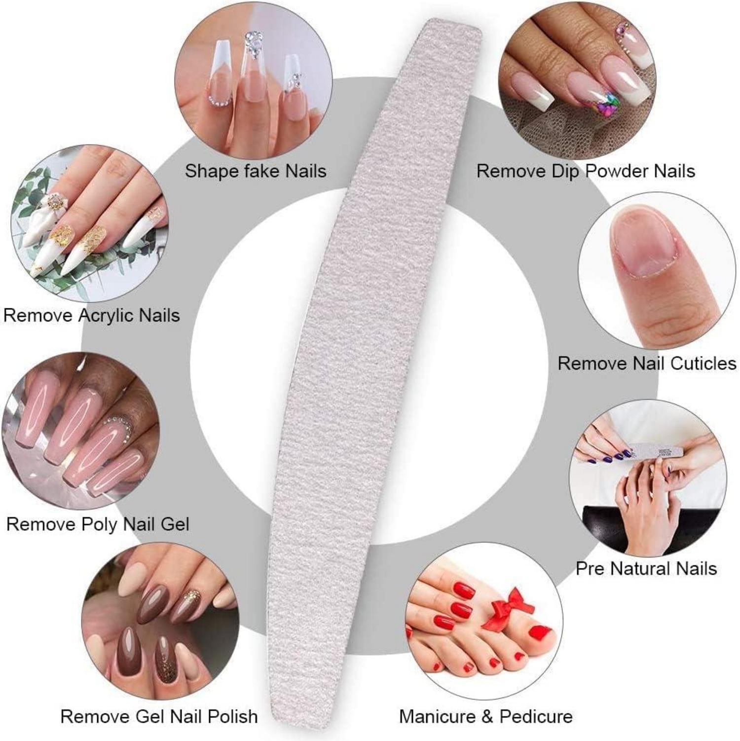 Nagelfeilen Set 100/180 für gelnägel Maniküre 5 Stück