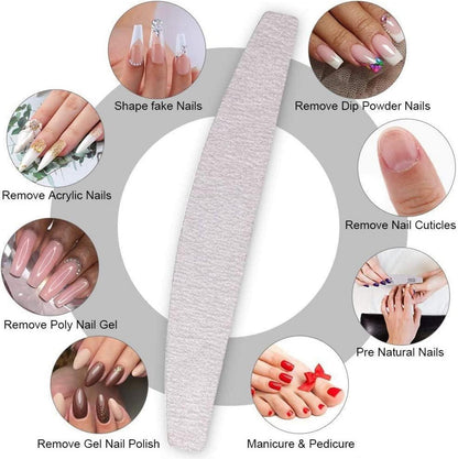 Nagelfeilen Set 100/180 für gelnägel Maniküre 5 Stück