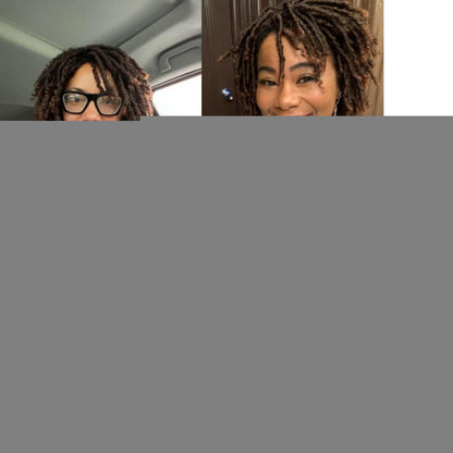 Dreadlock Perücke Kurz Afro Curly Synthetisch für Damen