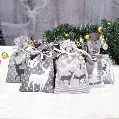 Adventskalender zum Basteln: 24 Stoffbeutel