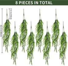 8er Set Künstliche Hängepflanzen Farn Grünpflanzen