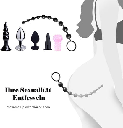 BDSM Fesseln Sex Set 28-teilig Bondage Handschellen Peitsche Augenmaske SM