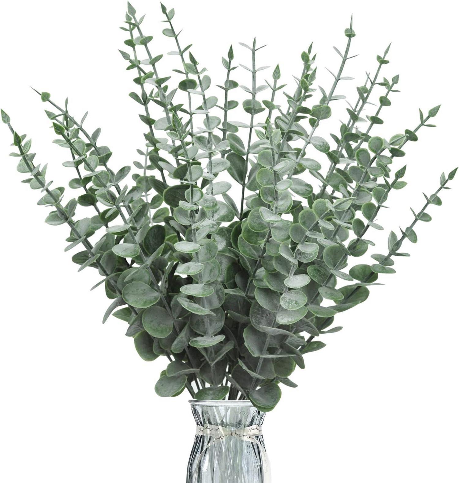 Künstliche Eukalyptus Zweige 30 Stück Deko Hochzeit Tischdeko
