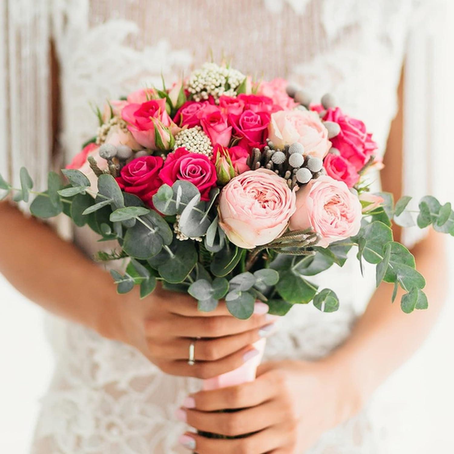 30 Stück Künstliche Eukalyptusblätter Zweige Deko Kunstpflanzen