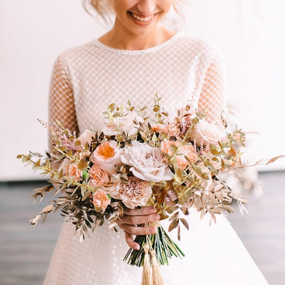 20er Set Künstlicher Gold Eukalyptus Zweig Deko Blätter Kunstpflanzen