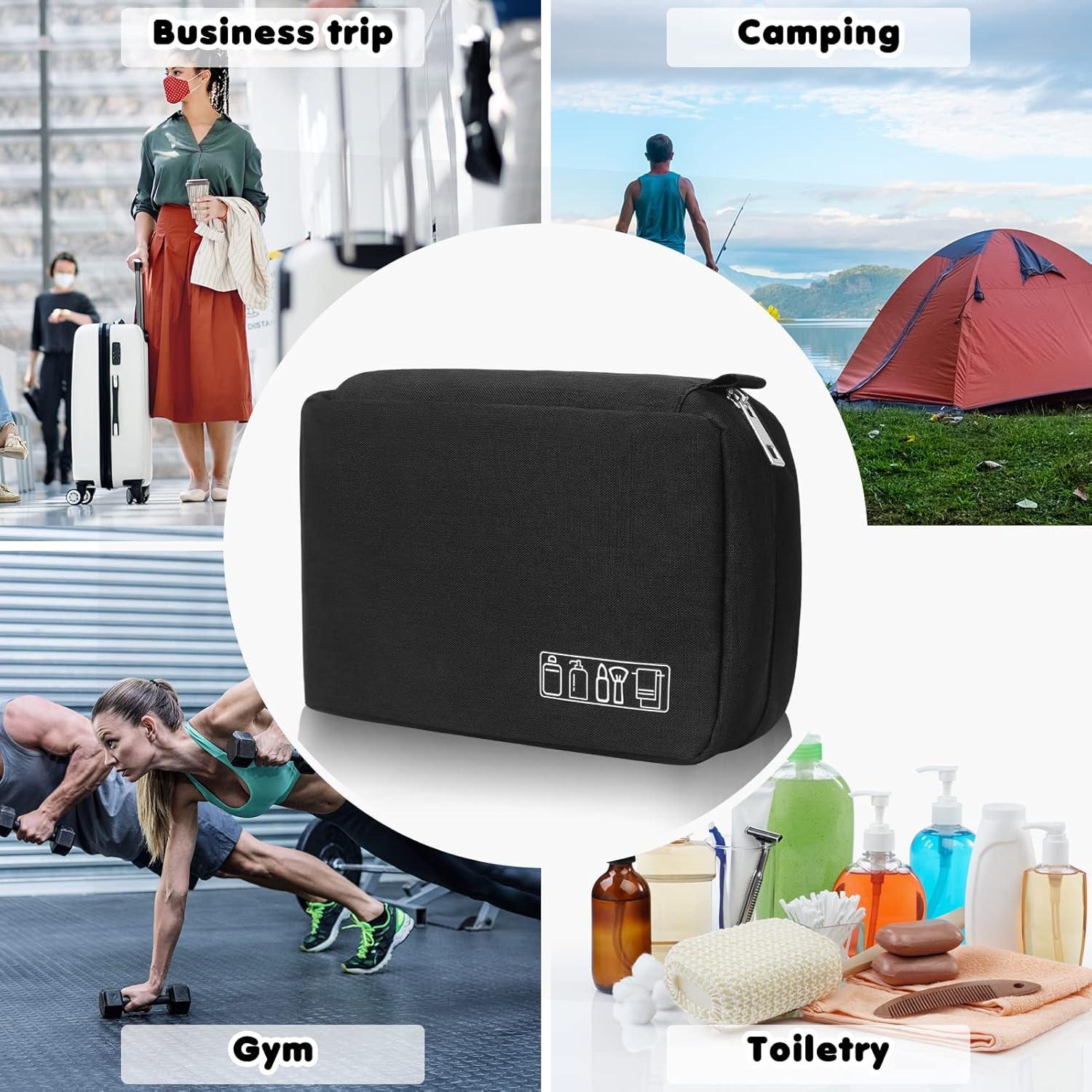 Hängender Kulturbeutel Schwarz Wasserdicht Organizer Damen Herren