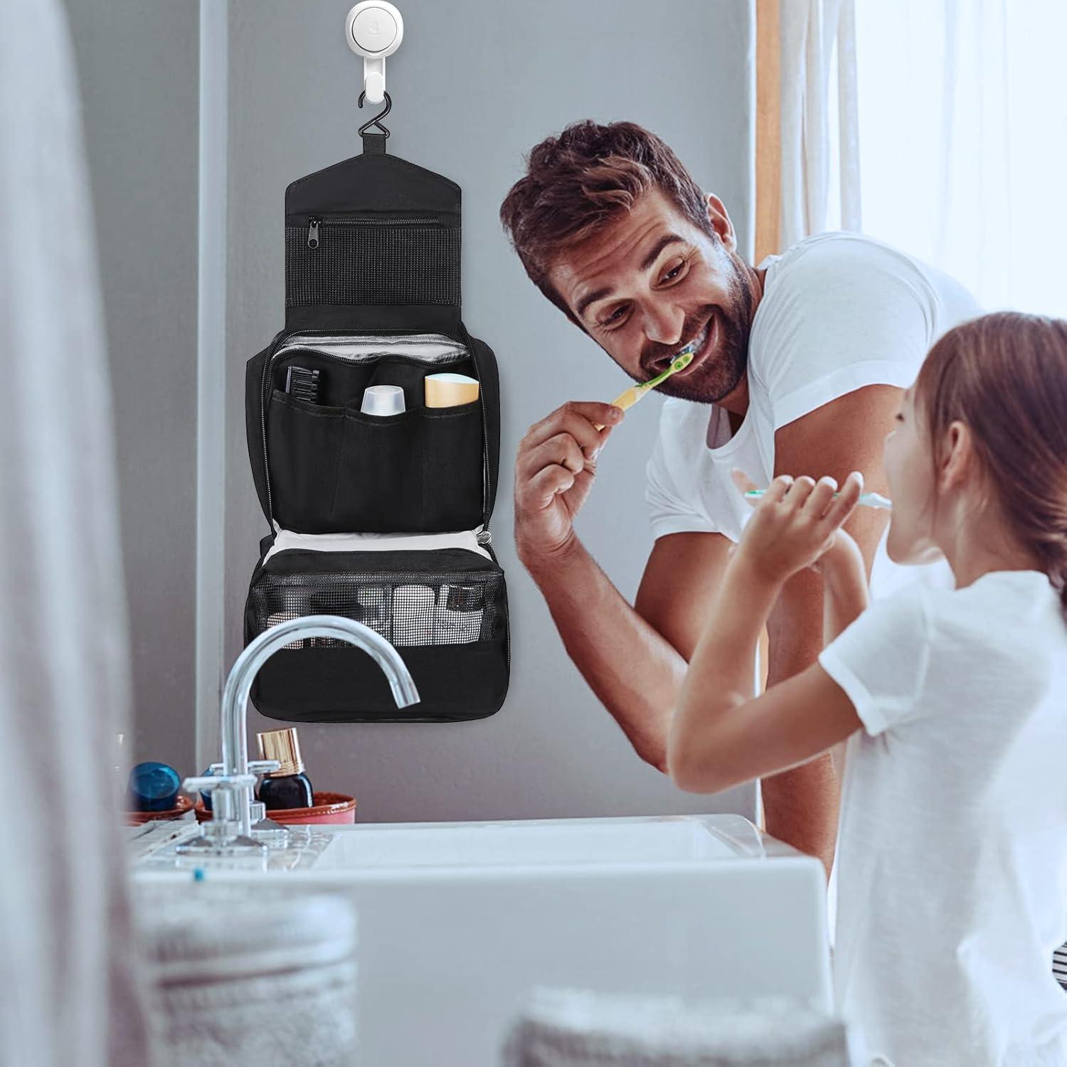 Hängender Kulturbeutel Schwarz Wasserdicht Organizer Damen Herren