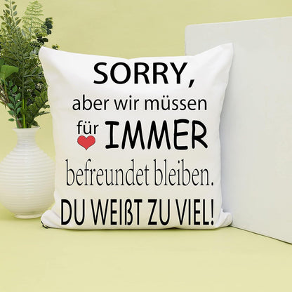 Merclix Freundin Kissenbezug 45x45cm Geburtstag Weihnachten BFF