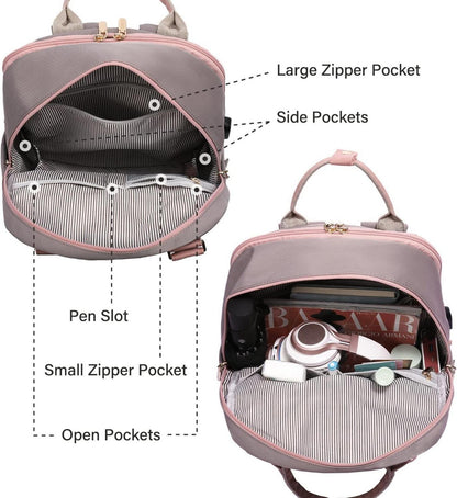 Rucksack Damen 15,6 Zoll Laptop Wasserdichter Daypack