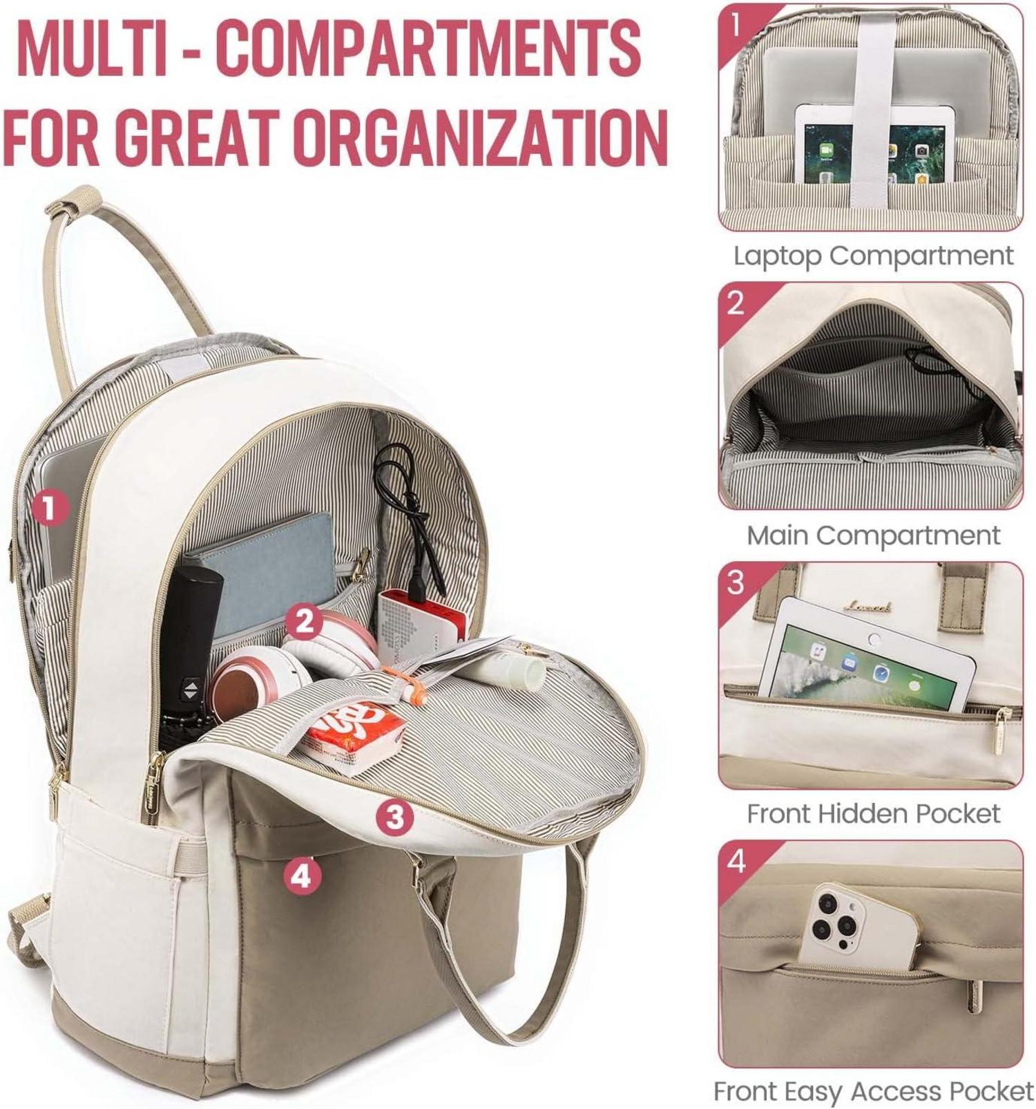 Rucksack Damen 17 Zoll Laptop Groß Schulrucksack Mädchen