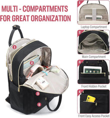 LOVEVOOK Rucksack Damen 17 Zoll Laptop Schulrucksack