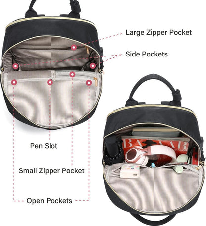 Wasserdichter Laptop Rucksack Damen Schwarz 17 Zoll