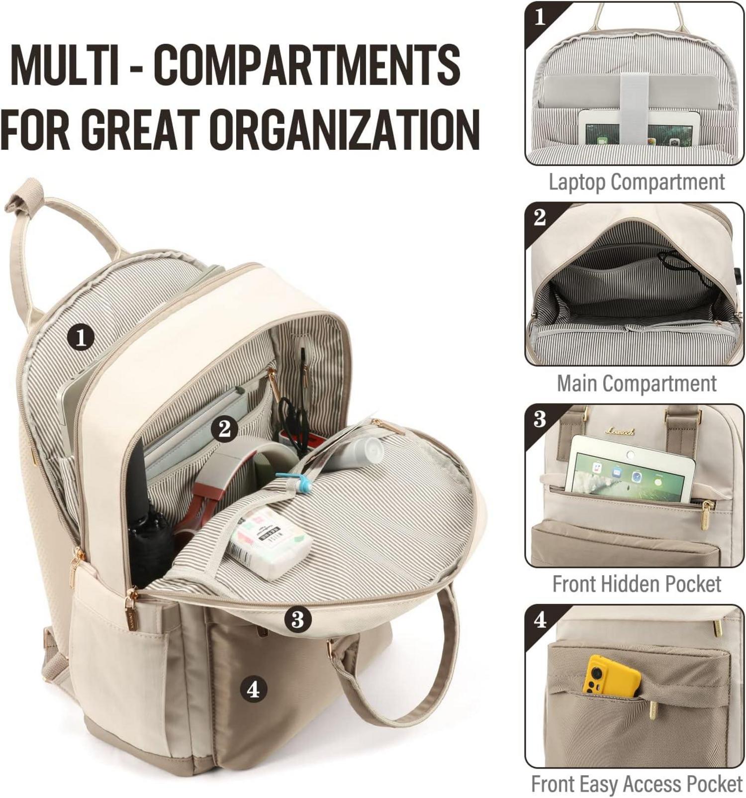 Rucksack Damen 15,6 Zoll Laptop Schulrucksack Mädchen