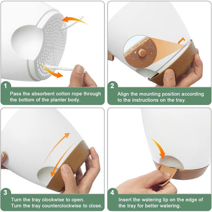 Blumentopf mit Bewässerungssystem 5x Selbstbewässerung