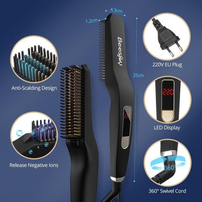 Bartglätter Kamm Männer Schnellheizend Bartglätteisen