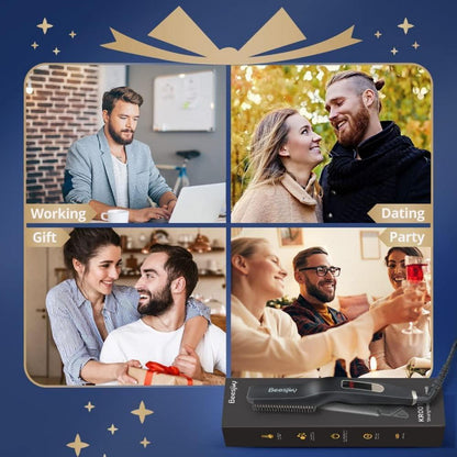 Bartglätter Kamm Männer Schnellheizend Bartglätteisen