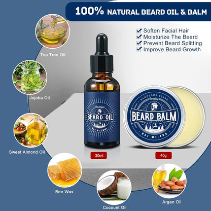 Bartpflege Set 11-teilig Geburtstagsgeschenk für Männer