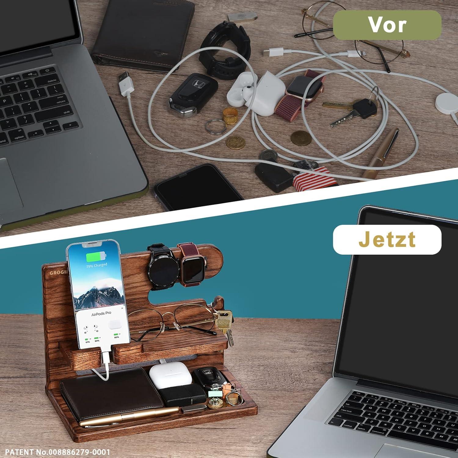 Holz Organizer Männer Weihnachtsgeschenk, Phone