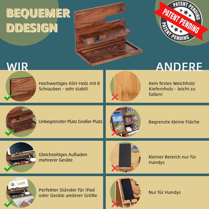 Geschenke für Männer Schreibtisch Organizer Holz Weihnachtsgeschenke
