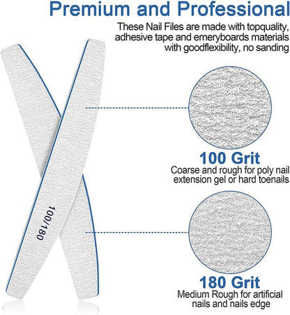 Nagelfeilen 50er Set Professional 100/180 Körnung Doppelseitiges