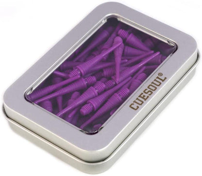 100er Packung CUESOUL 2BA Soft Dartpfeil Spitzen in Violett