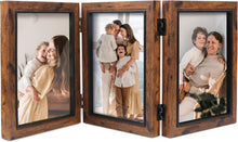 Shampsen Dreifach Faltbarer Bilderrahmen 13x18 Braun Wood Grain