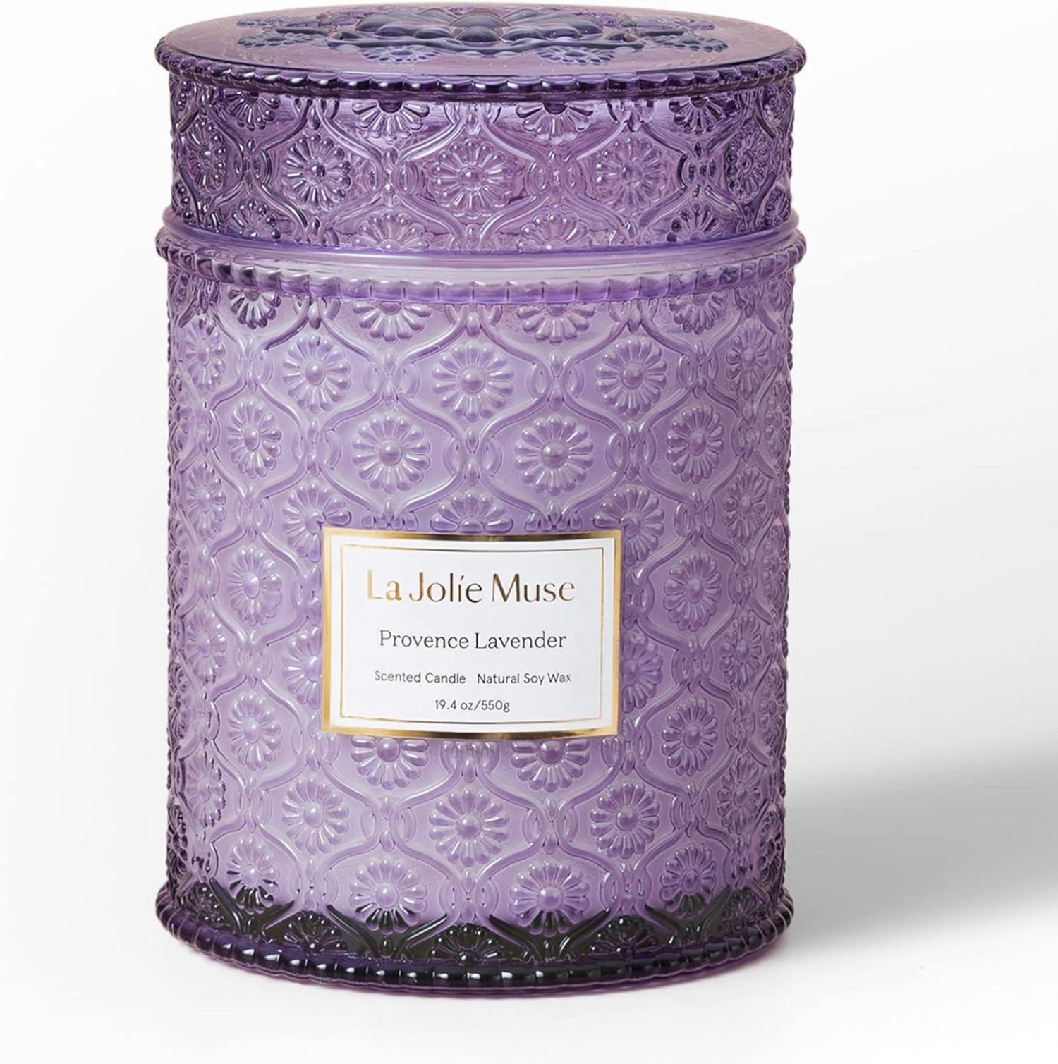 Aromatherapie Duftkerze Lavendel Holzdocht Sojawachs 550g