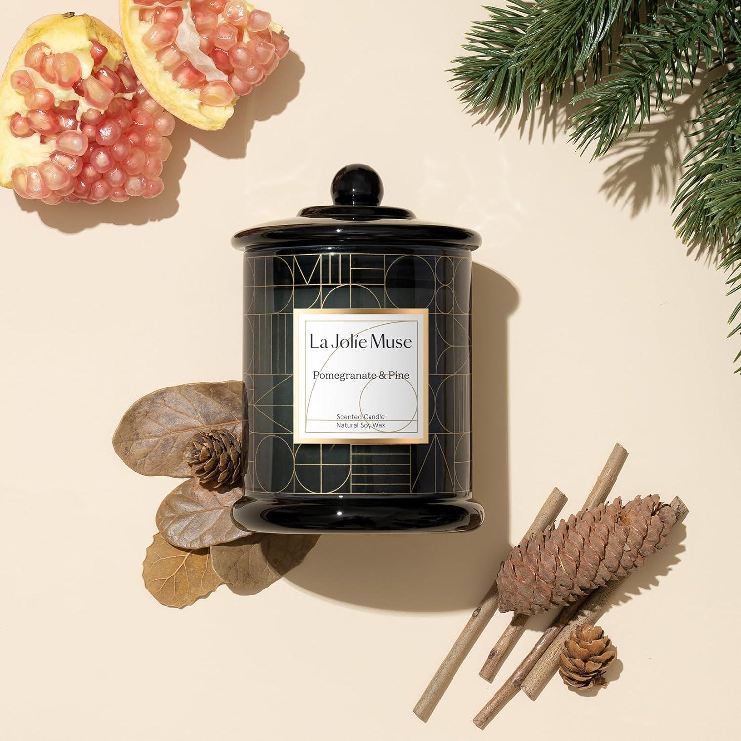Duftkerze Granatapfel Kiefernduft Geschenkverpackung 280g
