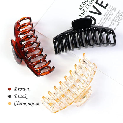 Große Haarklammer 3er Set, Rutschfestes Kunststoff, 4,3