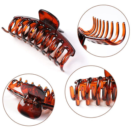 Große Haarklammer 3er Set, Rutschfestes Kunststoff, 4,3