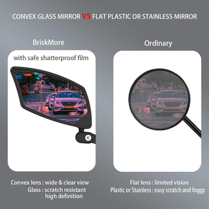 Fahrradspiegel Lenker montierbar kratzfeste Glaslinse 360 Grad drehbar ast fahrradzubehör